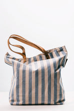 Load image into Gallery viewer, Blue Stripes Beach Bag