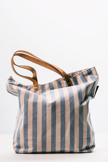 Blue Stripes Beach Bag